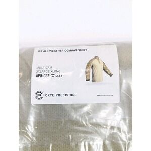 Crye Precision Shirt Mens 3XL XLong G3 All Weather Combat Multicam 1/4 Zip‎